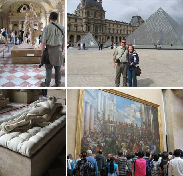 Day two began at the Louvre. It was so crowded our visit didn't end up lasting long, but we saw all of the masterpieces.